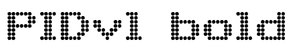PIDvl bold font preview